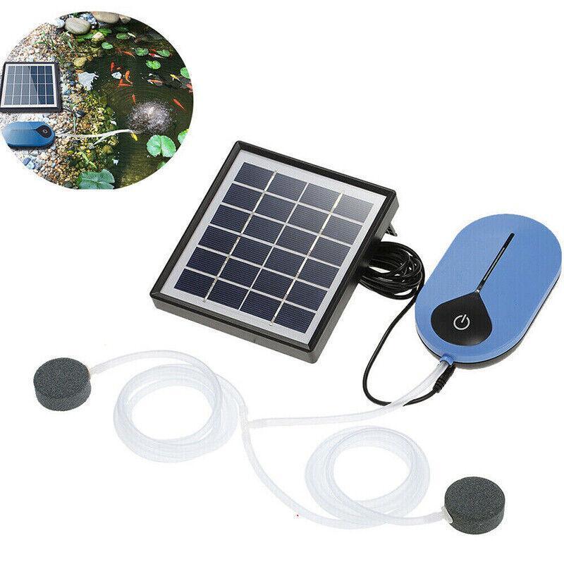 Auto Day/Night Solar Powered Oxygenator Air Pump Oxygen Aerator Fish Pond Pool