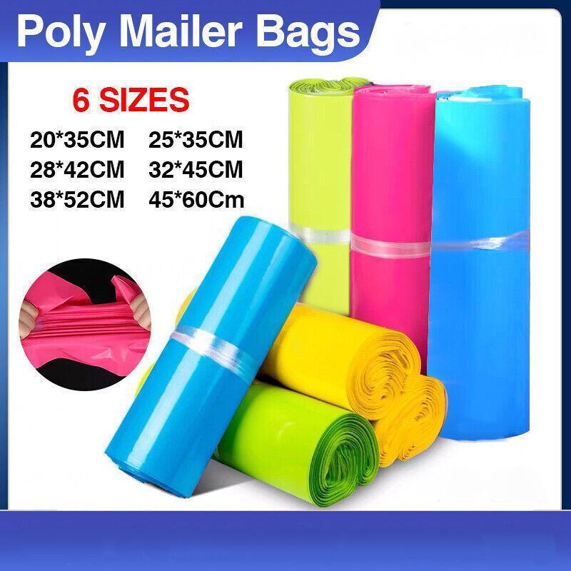 Poly Mailer Bags Mailing Satchel Plastic Courier Self Sealing Packing Rose Red - 45*60CM