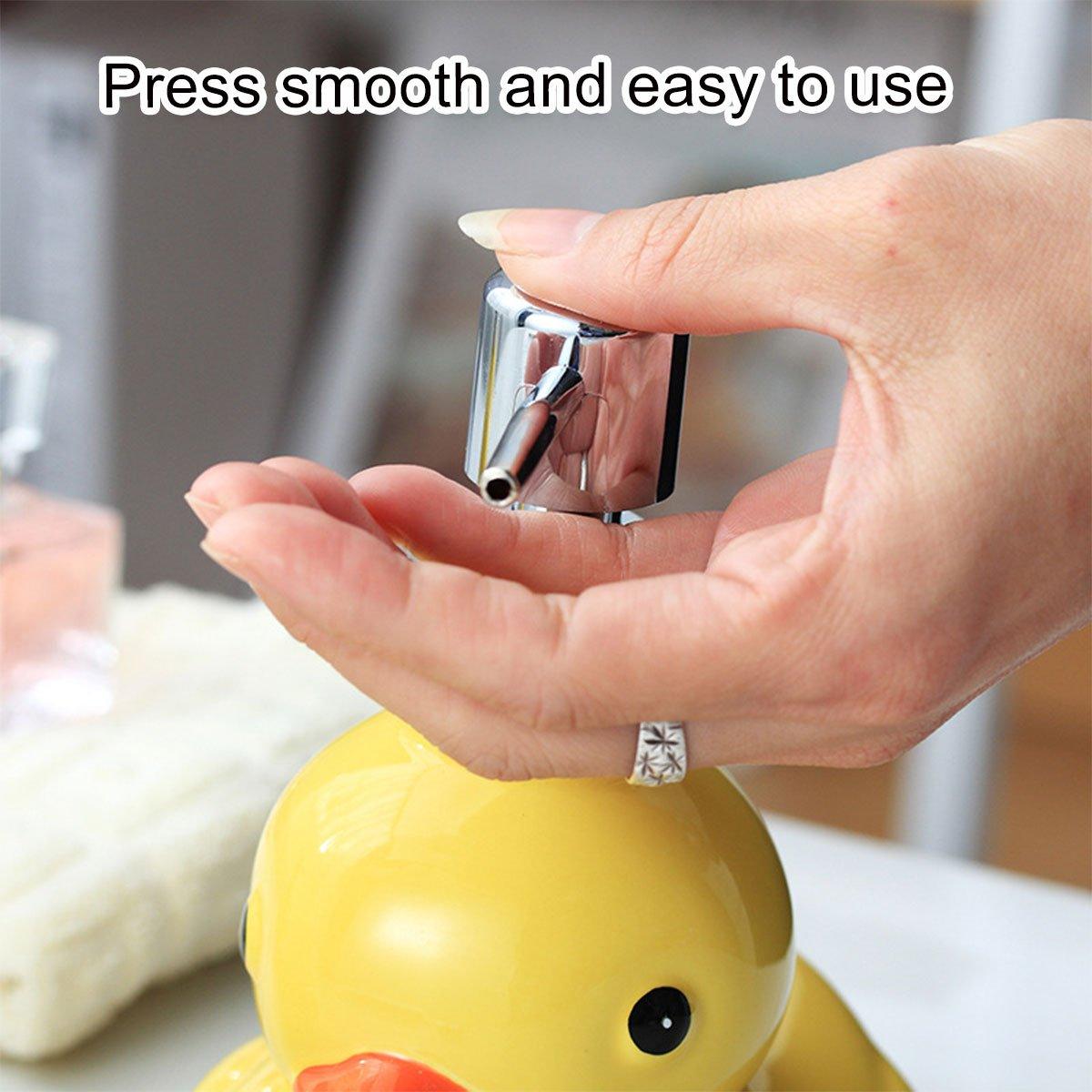 Cartoon Yellow Duck Ceramic Hand Sanitizer Lotion Bottle Press Dispenser Pump