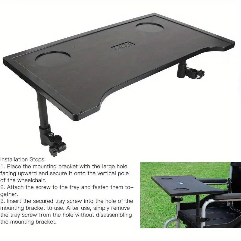 Plastic Dining Table for Wheelchair with Dining Board for Elderly Mobility Use