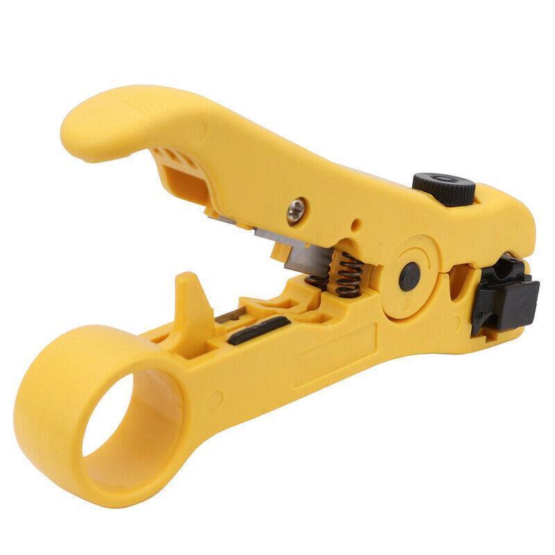 2pcs Coaxial Cable Crimper and Wire Stripper Tool Kit for RG6 RG59 RG11 F Type