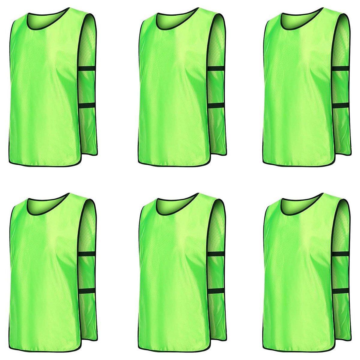6X Sports Training Bibs Soccer Vests Group Team Bibs Basketball Cricket Football - Dark Blue-S