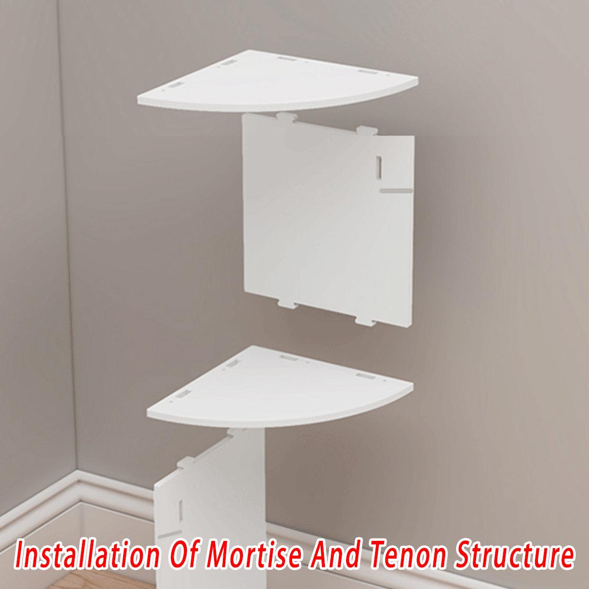 7 Tier Wall Mounted Corner Shelf Triangle Storage Rack Space Saving Organizer