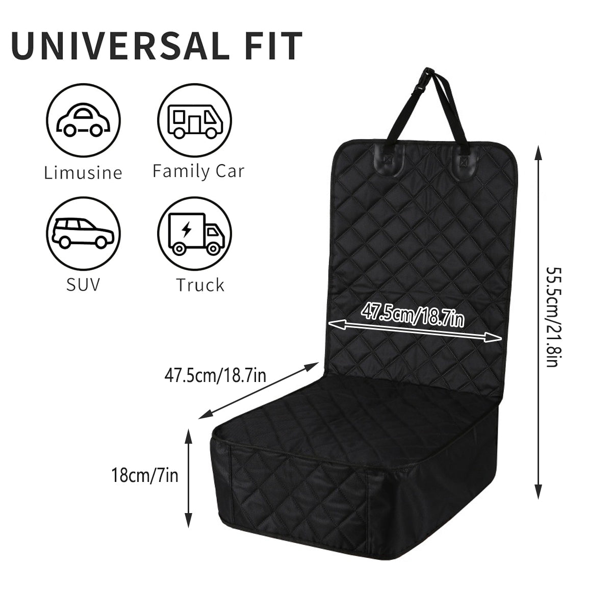 Pet Vehicle Seat Protector Waterproof Travel Cushion Mat for Dogs and Cats