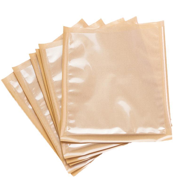 500PCS Transparent Food Greaseproof Bag Sandwich Donut Bread Packaging Pouch - Cowhide 21X25CM