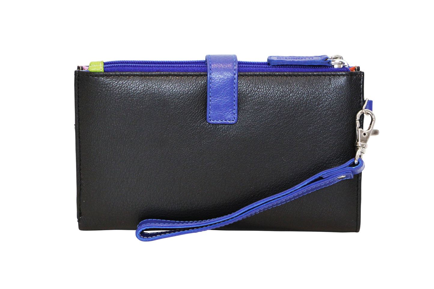 Giannotti Womens Rainbow Wrist Wallet Ladies Wristlet Cardholder Purse - Blue