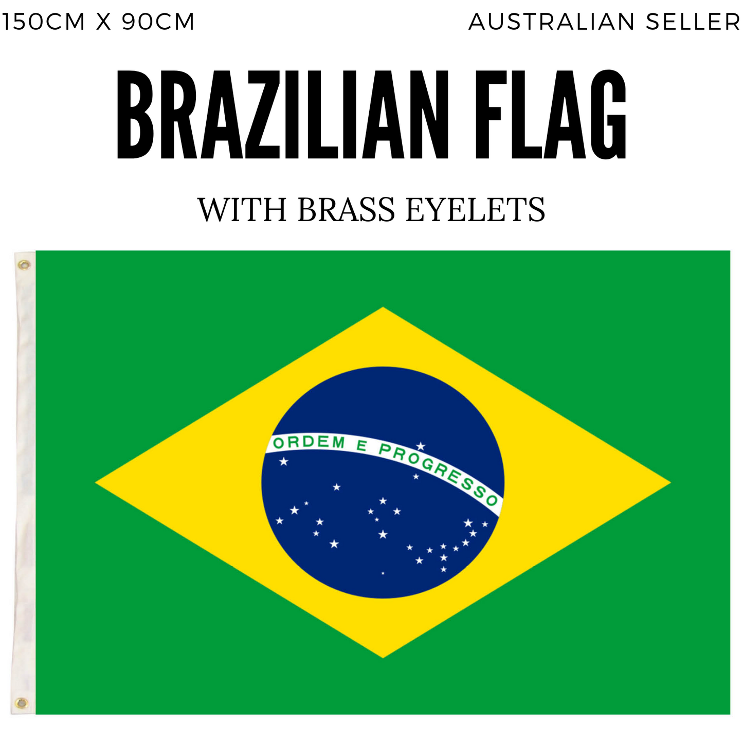 Brazil Country Flag Heavy Duty Brasil World Cup Brazilian - 150cm x 90cm