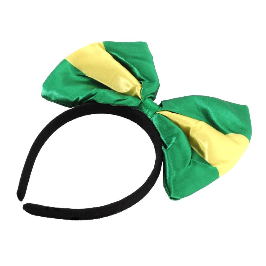 Green and Gold Yellow Bow Headband ¨C Australia Day & Sports Event Accessory