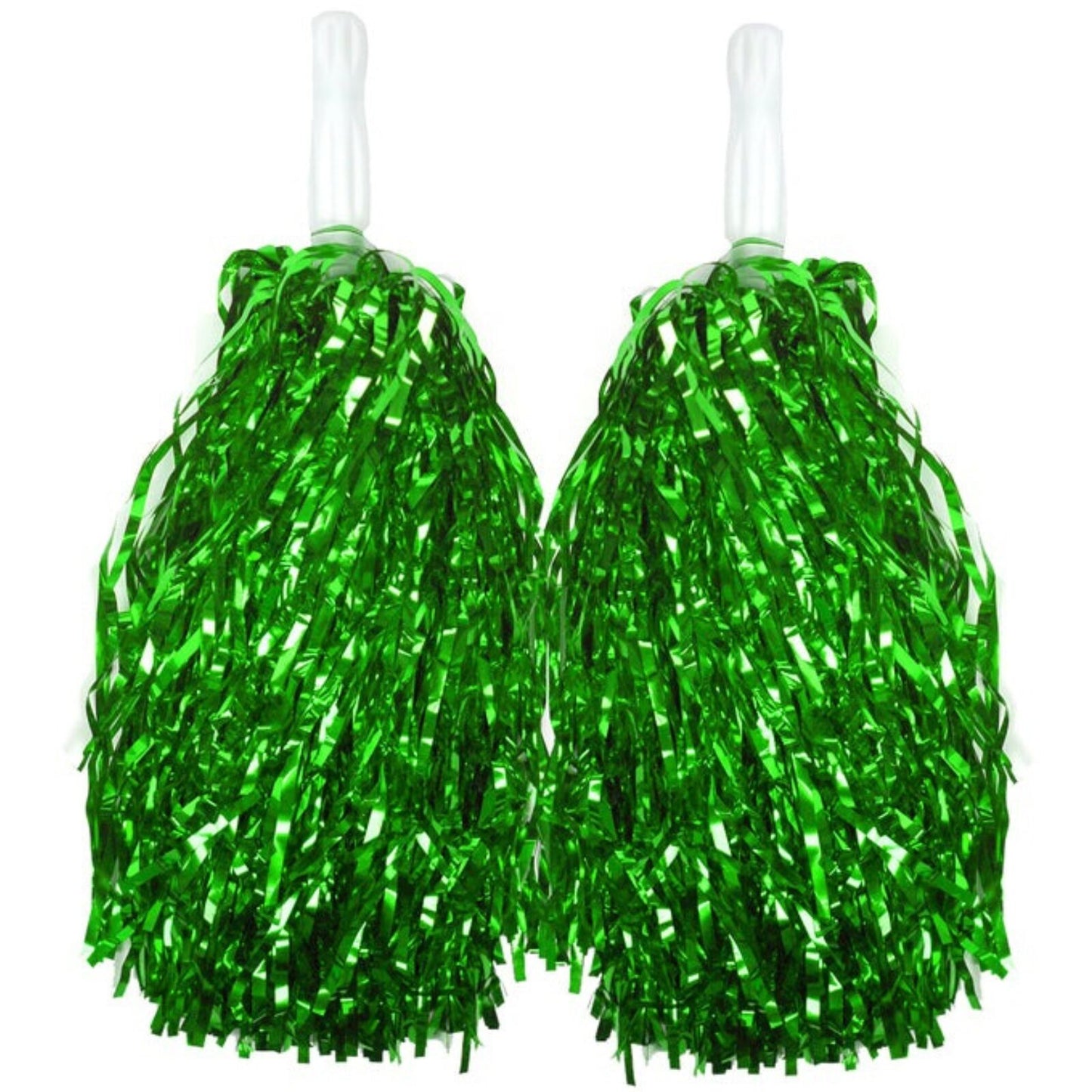 Green & Yellow Metallic Cheerleading Pom Poms ¨C 2-Pack (1 Green Pair & 1 Yellow Pair) Australia Day