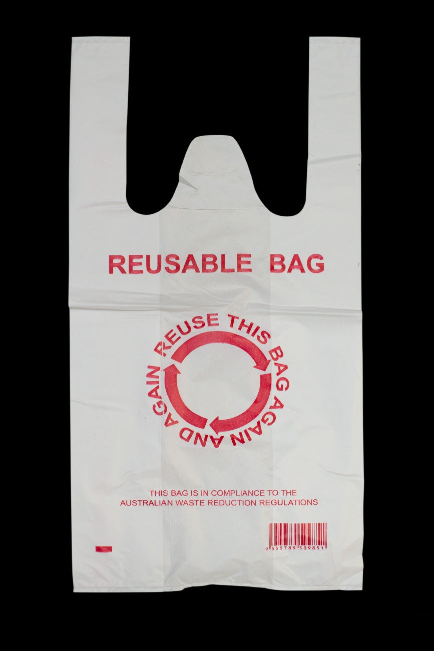 900pcs 22¡Á42cm Eco Design Reusable Plastic Singlet Shopping Bags Grocery Carry Checkout