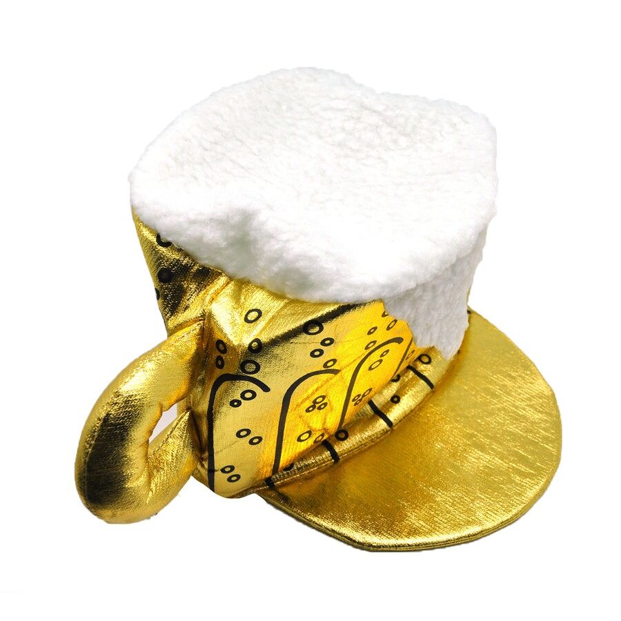 Gold Beer Novelty Hat ¨C Fun Party Costume for Australia Day, St. Patrick¡¯s Day, Oktoberfest