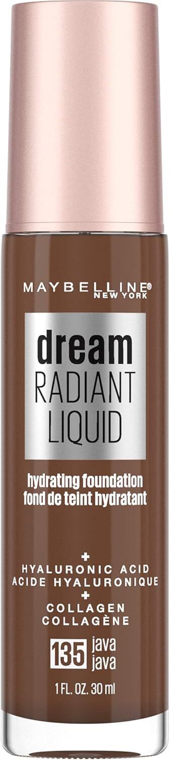 Maybelline Dream Radiant Liquid Hydrating Foundation with Hyaluronic Acid - Java 135, Java