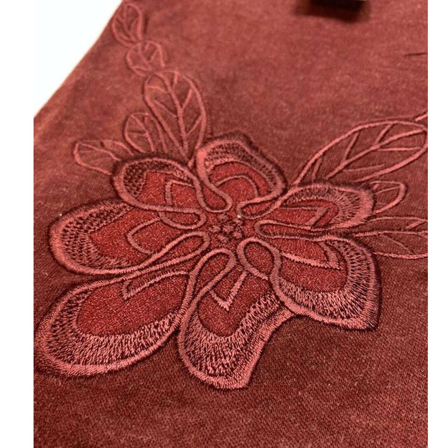 Ladies Merino Wool Blend Long Sleeve Thermal Spencer Top Thermals Underwear - Burgundy - 14-16