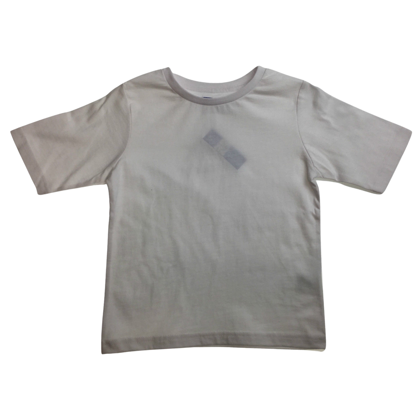 KIDS PLAIN T SHIRT Childrens Child 100% COTTON Boys Girls Basic Blank Tee Top - White - 14