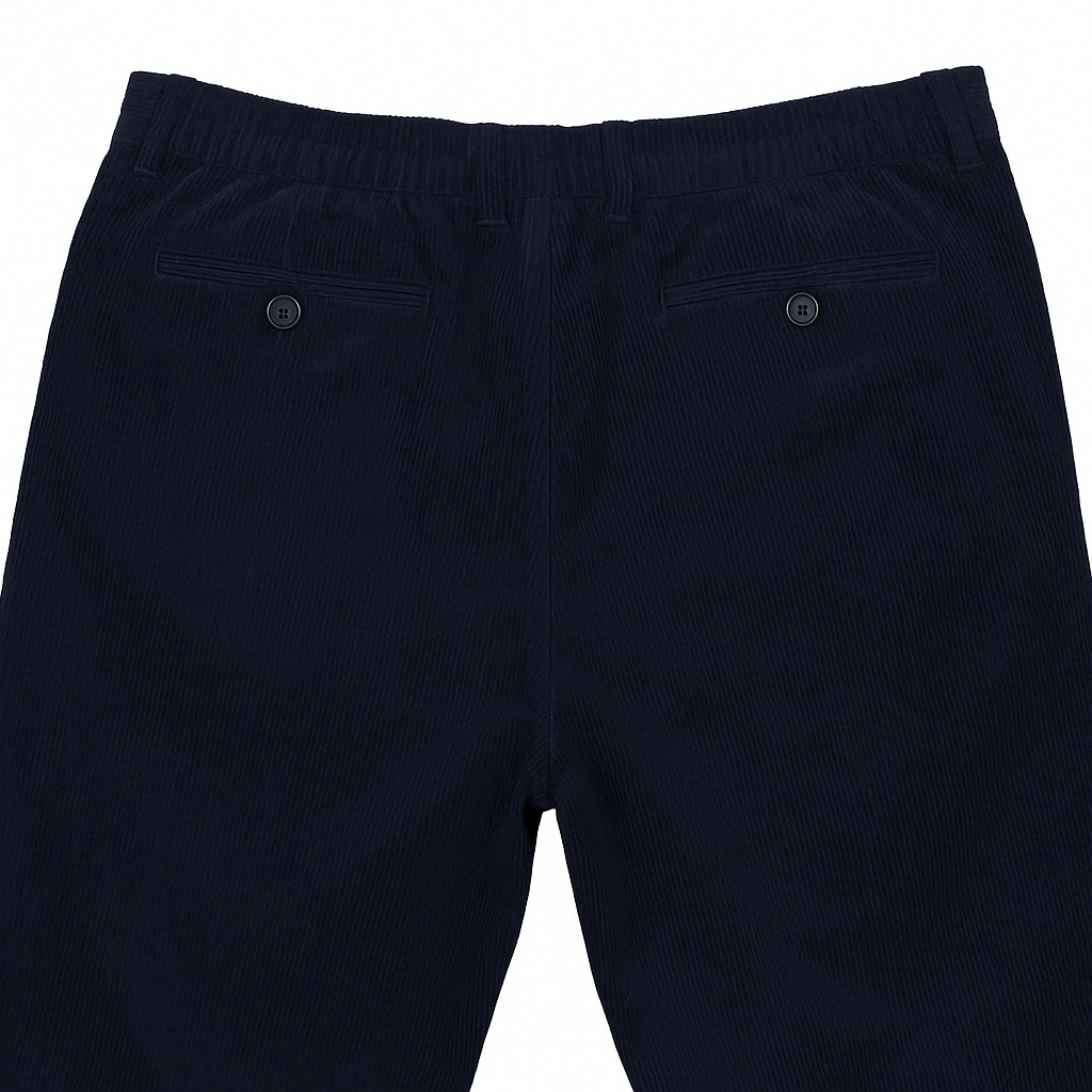 MENS CORDUROY PANTS Trousers Cords Casual STRETCH COTTON Size 32""-44"" Adjustable - Navy (49) - 107 (42"")