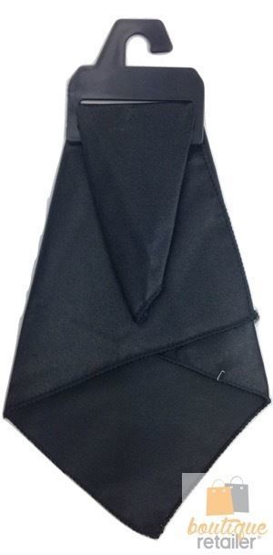 Mens POCKET SQUARE Party Silk Suit Handkerchief Kerchief Hanky Wedding - Black