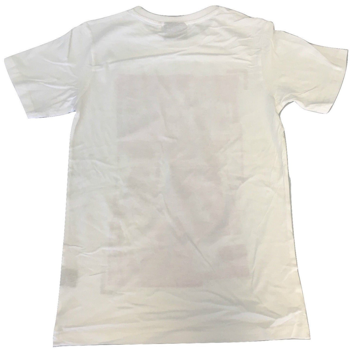 100% Cotton T-Shirt with Print Design Slim Fit Basic Tee Top XS-XXL - White - S