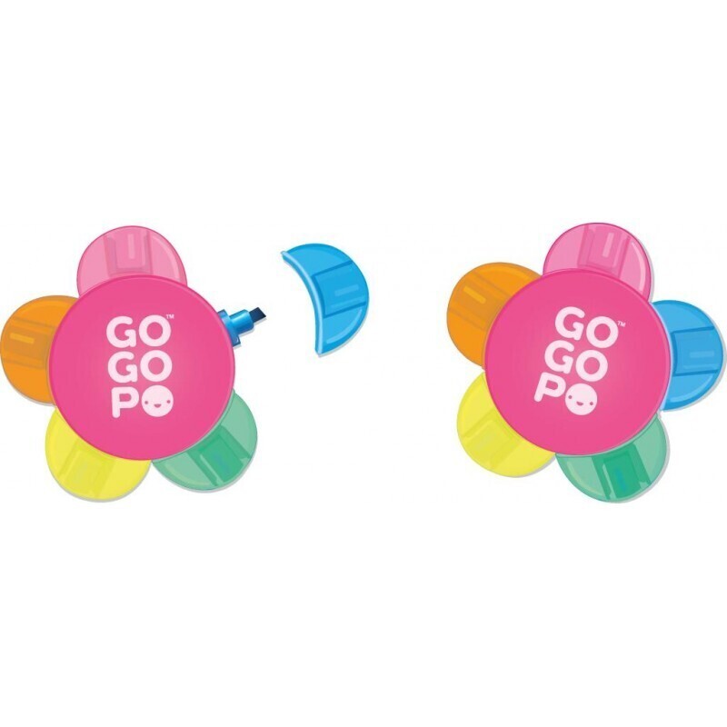 GoGoPo 5 Colour Flower Multi Highlighter Pen