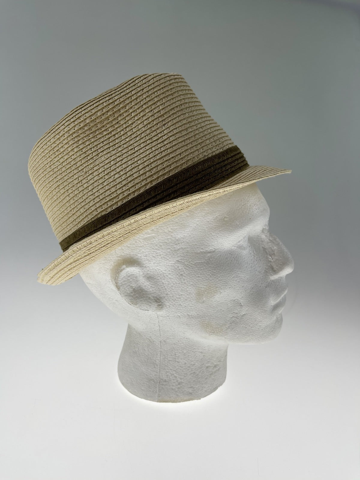 Dents Mens Straw Hat Toyo Trilby Fedora Summer Sun Stingy Brim - Natural/Brown - L/XL