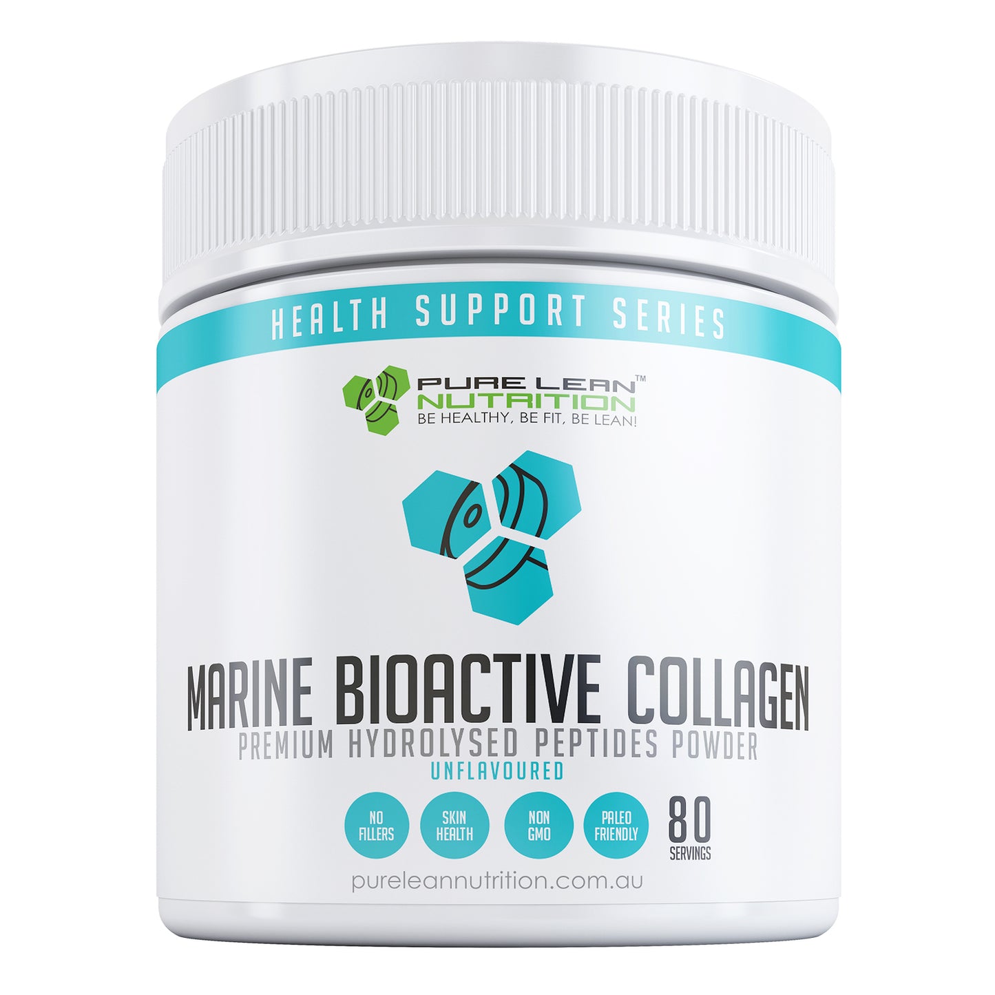 80 Servings Marine Collagen Bioactive Peptides Powder Beauty Glow for Skin Nails