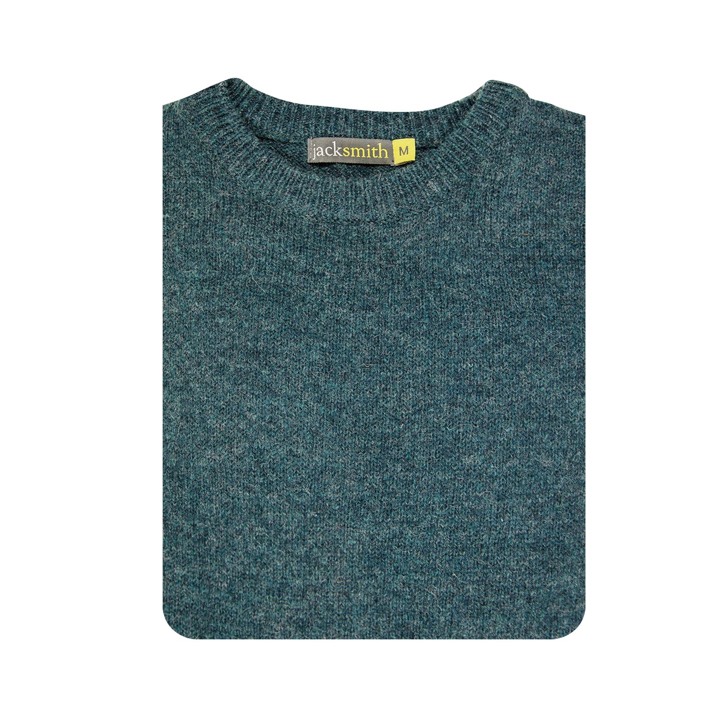 100% SHETLAND RAGG WOOL CREW Round Neck Knit JUMPER Pullover Mens Sweater Knitted - Sherwood - 3XL