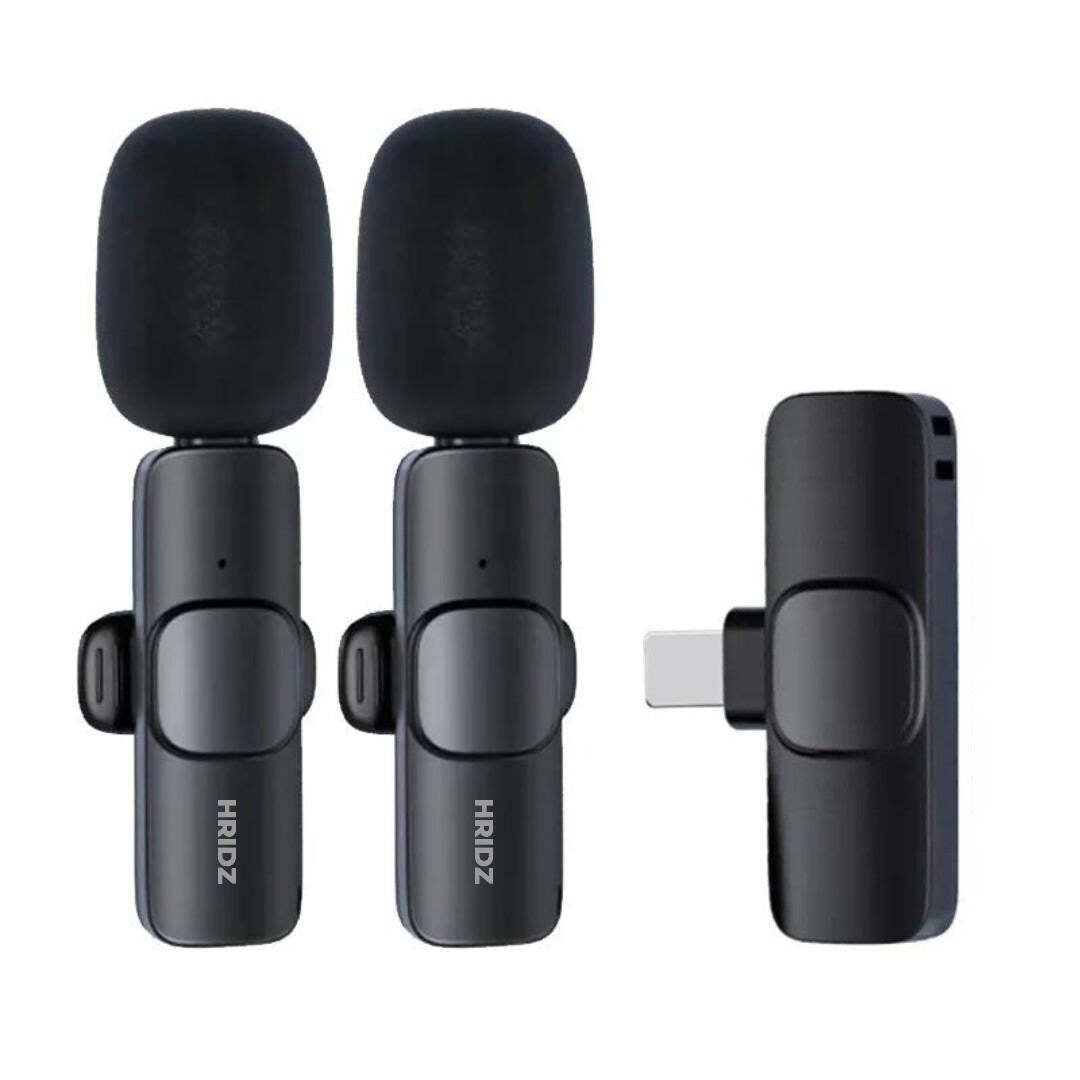 Hridz K9 Wireless Rechargeable 2 in 1 fast connection Microphone For fast connection Port Devices Recording Interview