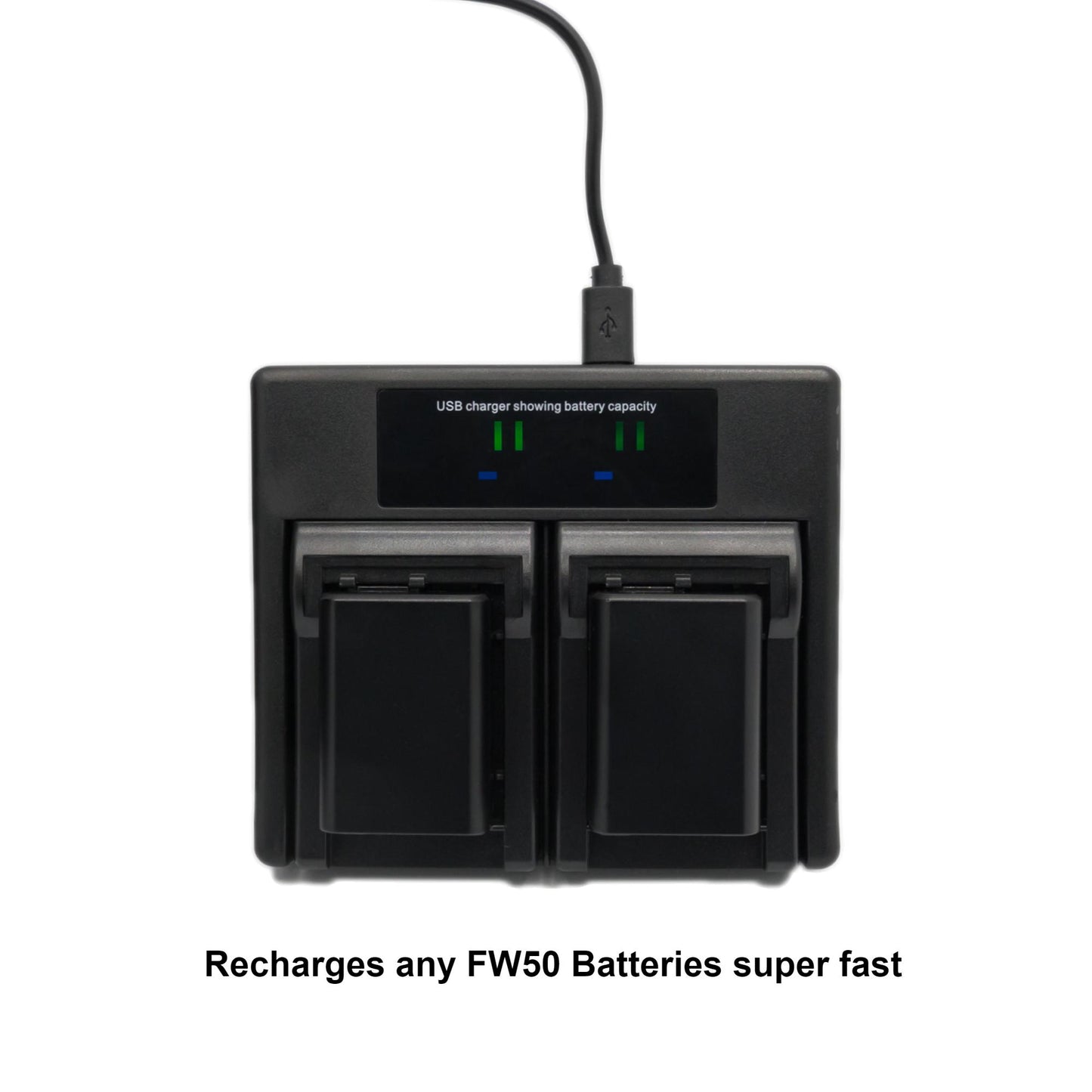 Hridz FW50 Battery Charger for Sony Alpha A7 A7II NEX-3 3N 5 NEX-6 NEX-7