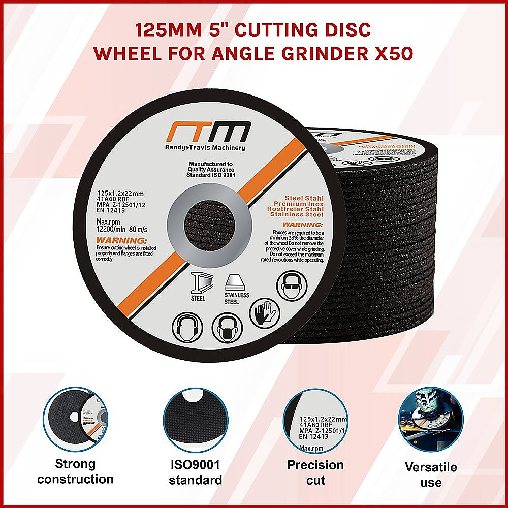 125mm 5 Cutting Disc Wheel for Angle Grinder x50