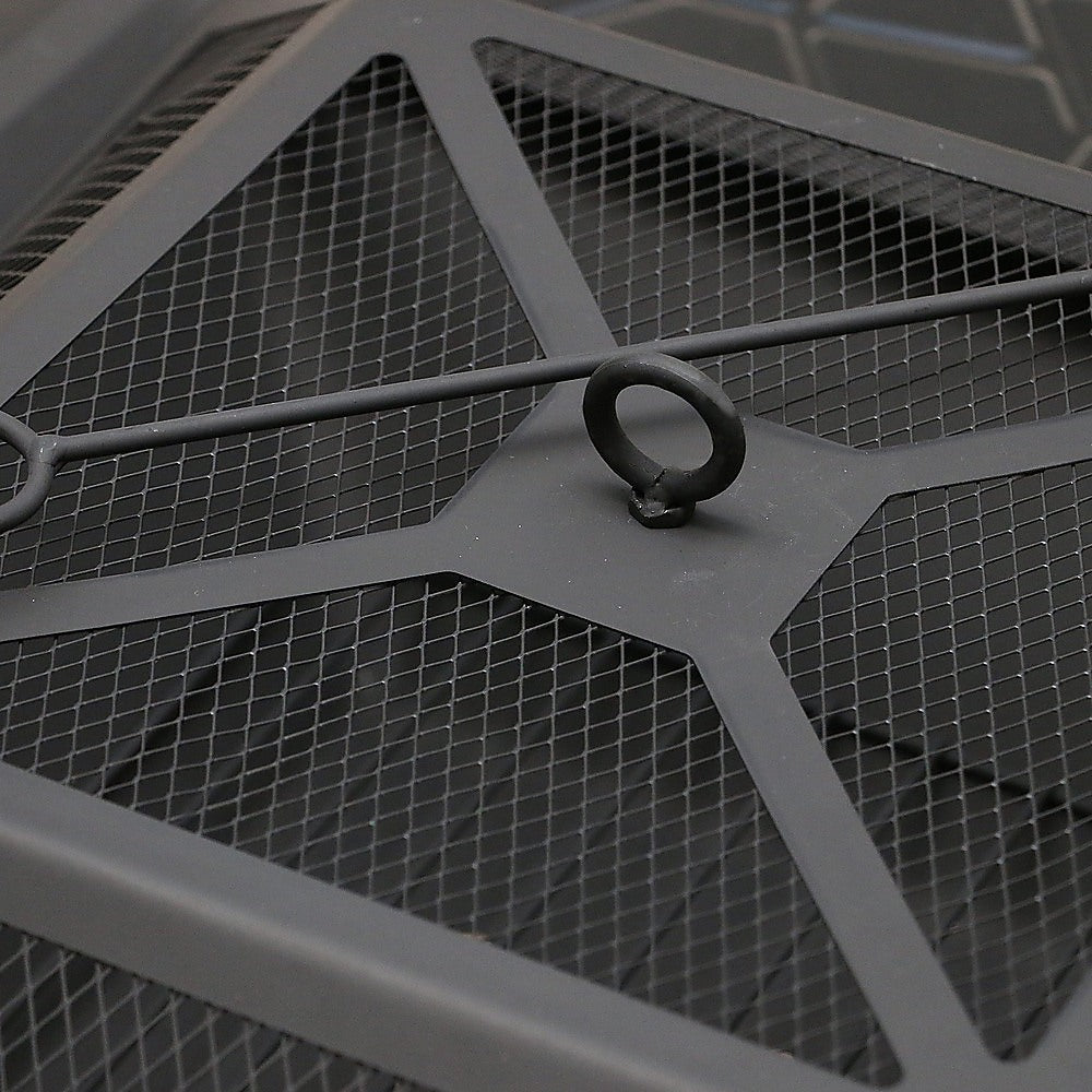 18 Square Metal Fire Pit Outdoor Heater