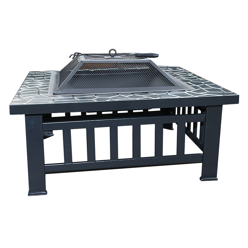 18 Square Metal Fire Pit Outdoor Heater