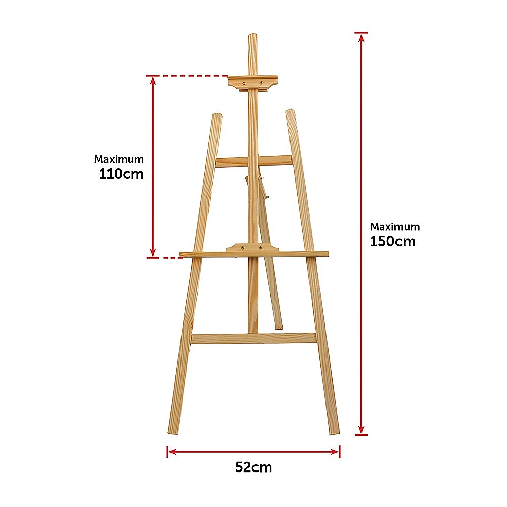 Pine Wood Easel Artist Art Display Painting Shop Tripod Stand Wedding