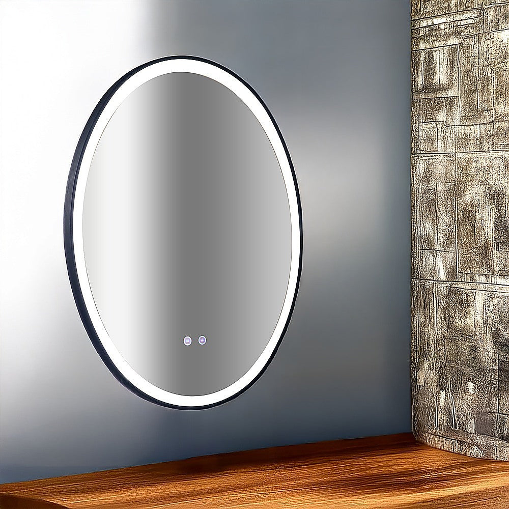 Oval Mirror LED Anti-Fog Illuminated Bathroom Living Room