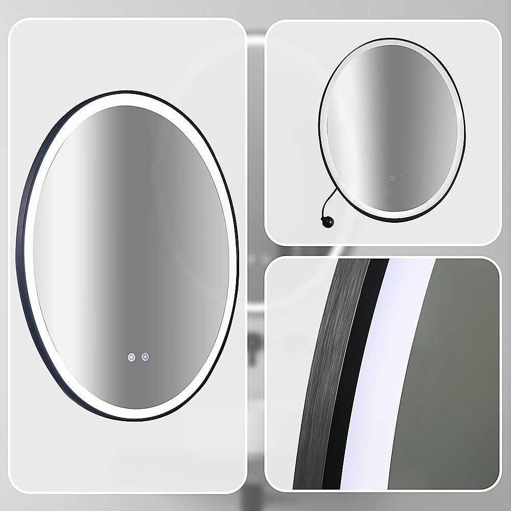 Oval Mirror LED Anti-Fog Illuminated Bathroom Living Room