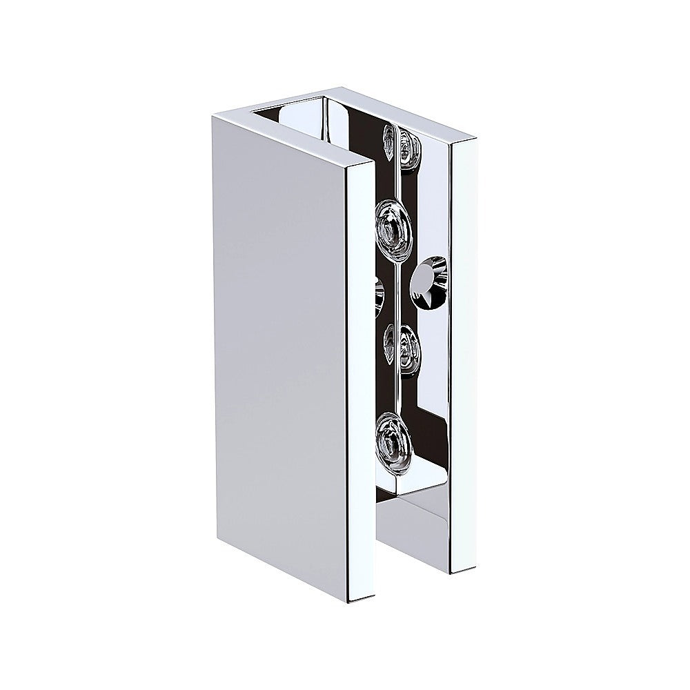 120cm Frameless Glass Bath Screen with Stainless Steel Brackets - Chrome