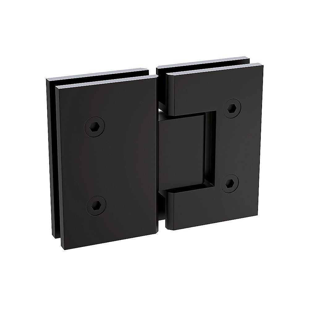 120cm Frameless Glass Bath Screen with Stainless Steel Brackets - Black