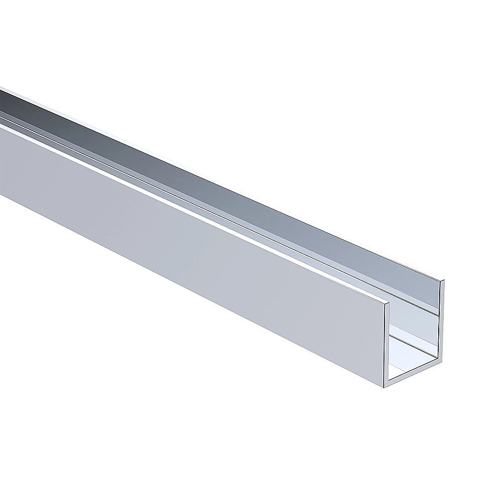 120cm Frameless Glass Bath Screen with Channel and Stainless Steel Hinges- Chrome