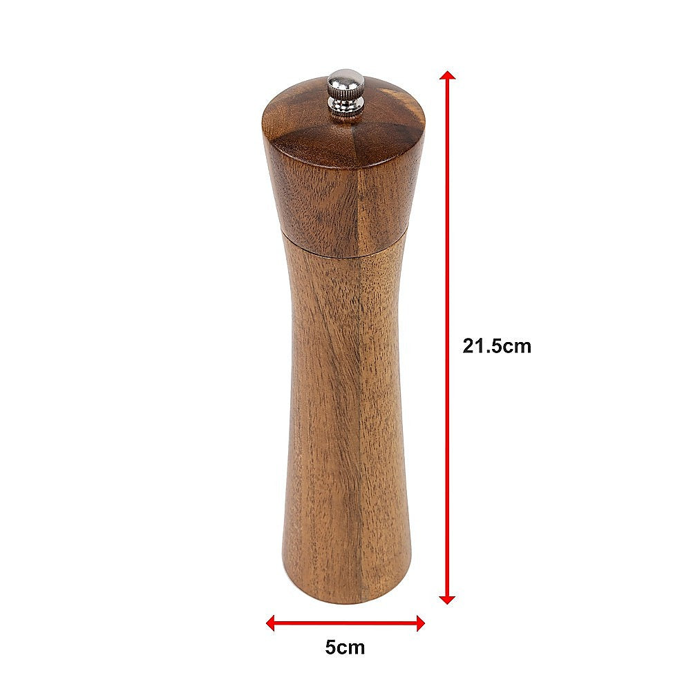 8 Wooden Salt and Pepper Grinder Adjustable Manual Wood Ceramic Core