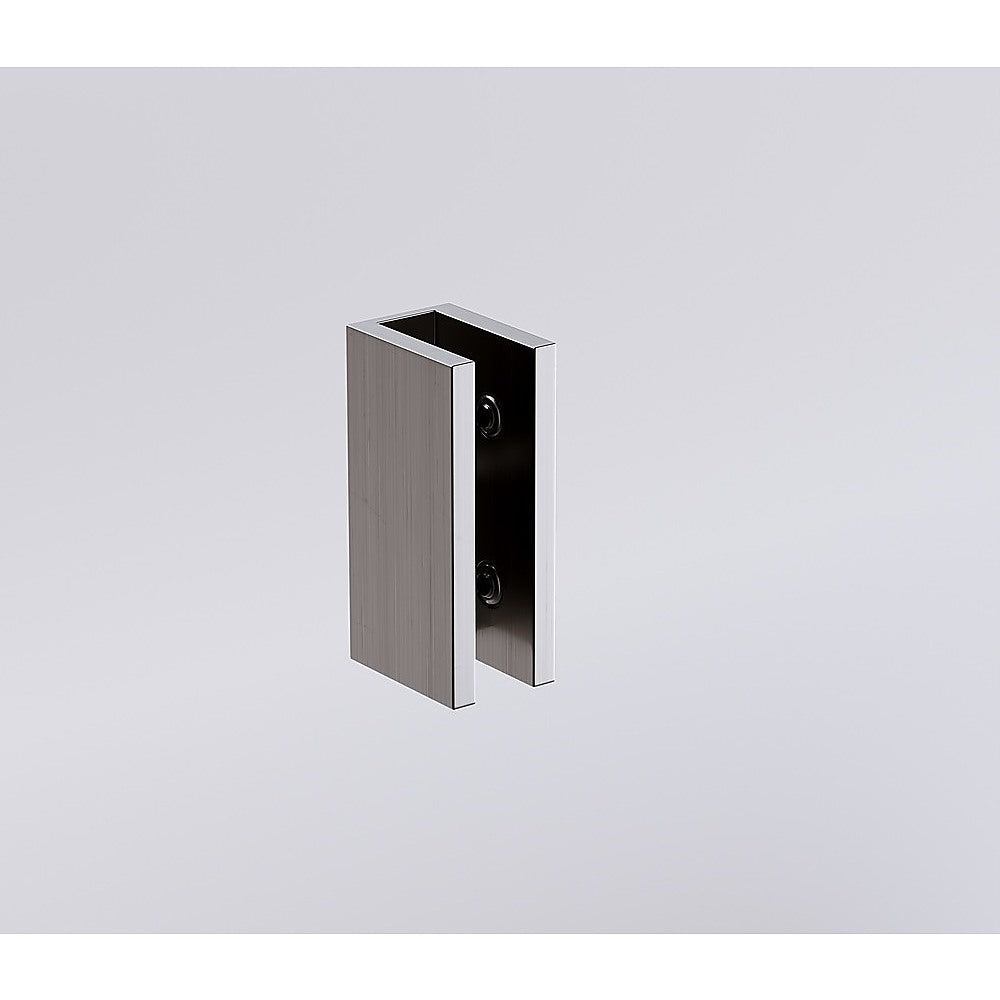 120x200cm Glass Shower Screen with Gunmetal Wall U-Brackets