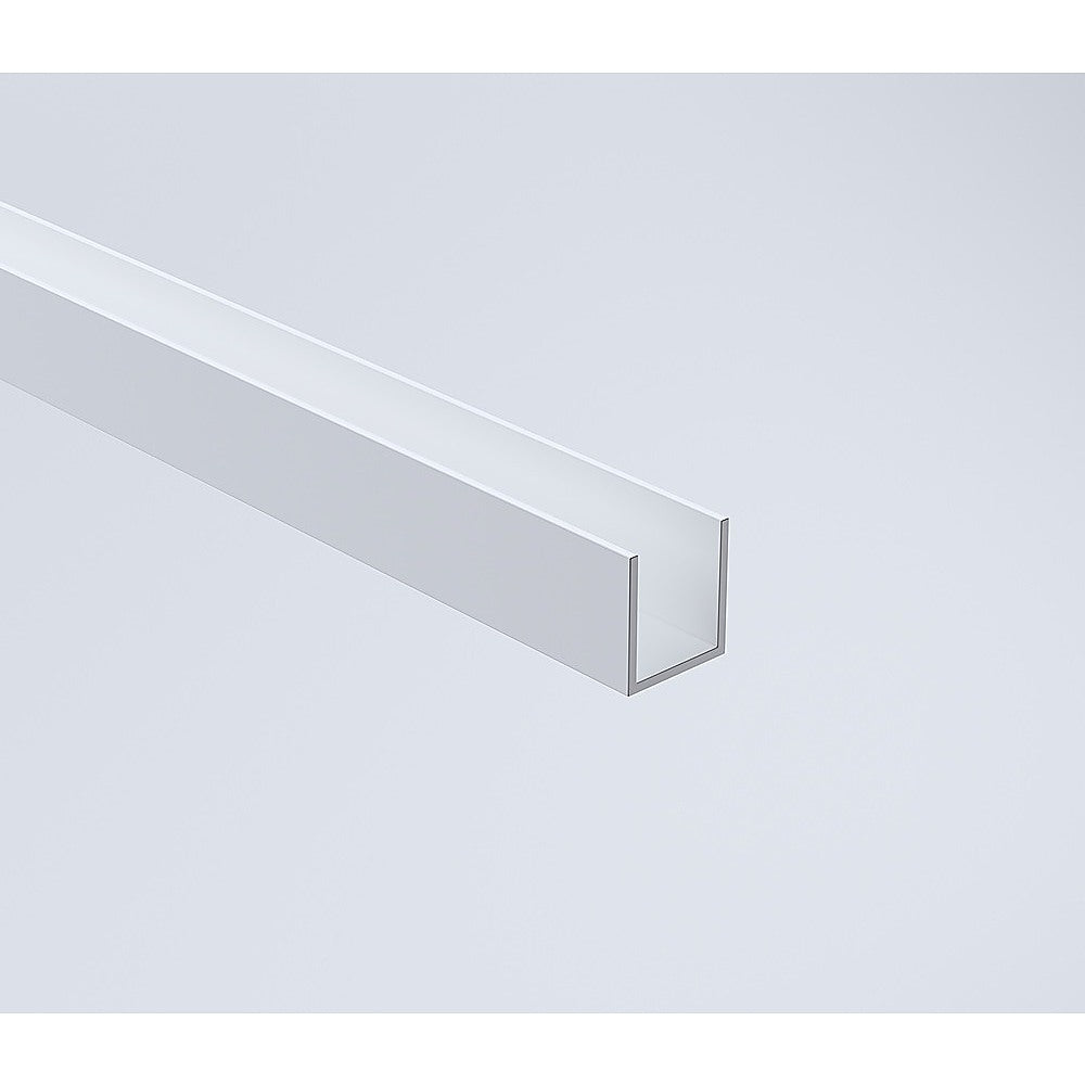 100x200cm Glass Shower Screen with White Wall Channel