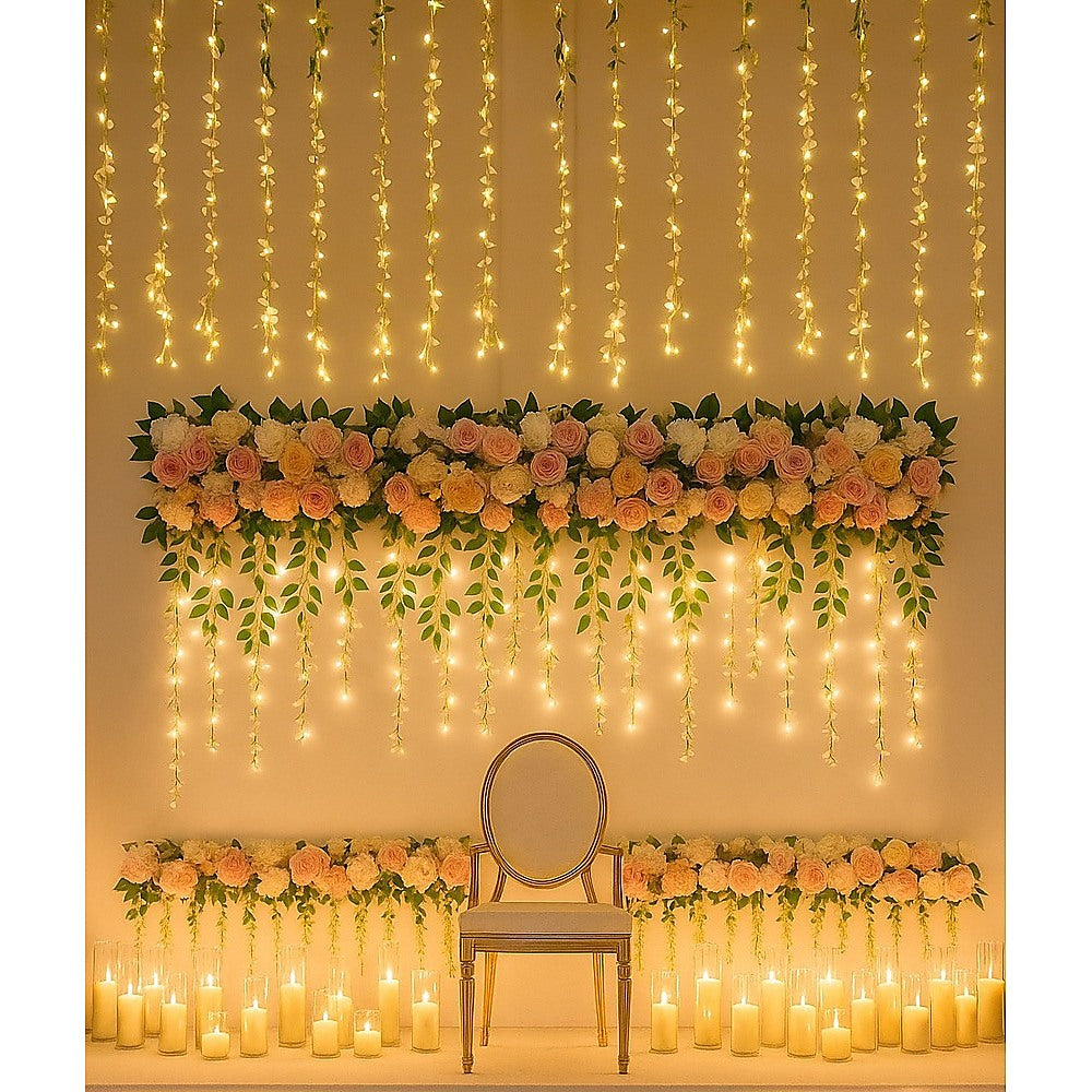 1M Artificial Flower Runner Arrangement Panel Wall Rose DIY Wedding Party D鑼卌or