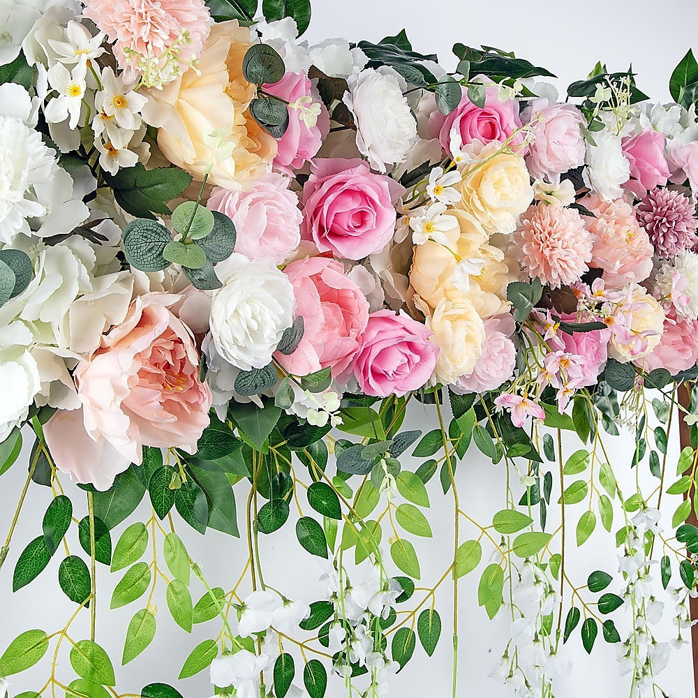 1M Artificial Flower Runner Arrangement Panel Wall Rose DIY Wedding Party D鑼卌or
