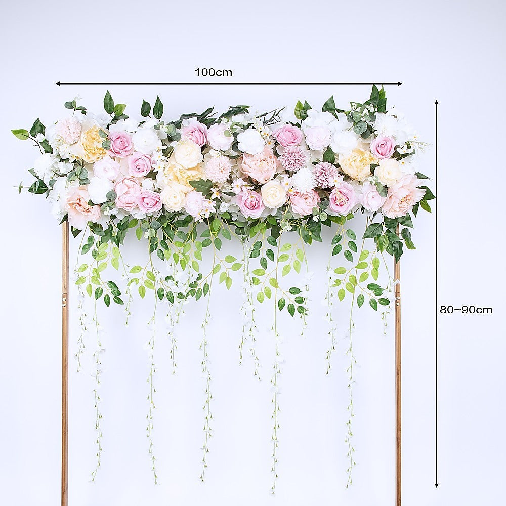 1M Artificial Flower Runner Arrangement Panel Wall Rose DIY Wedding Party D鑼卌or