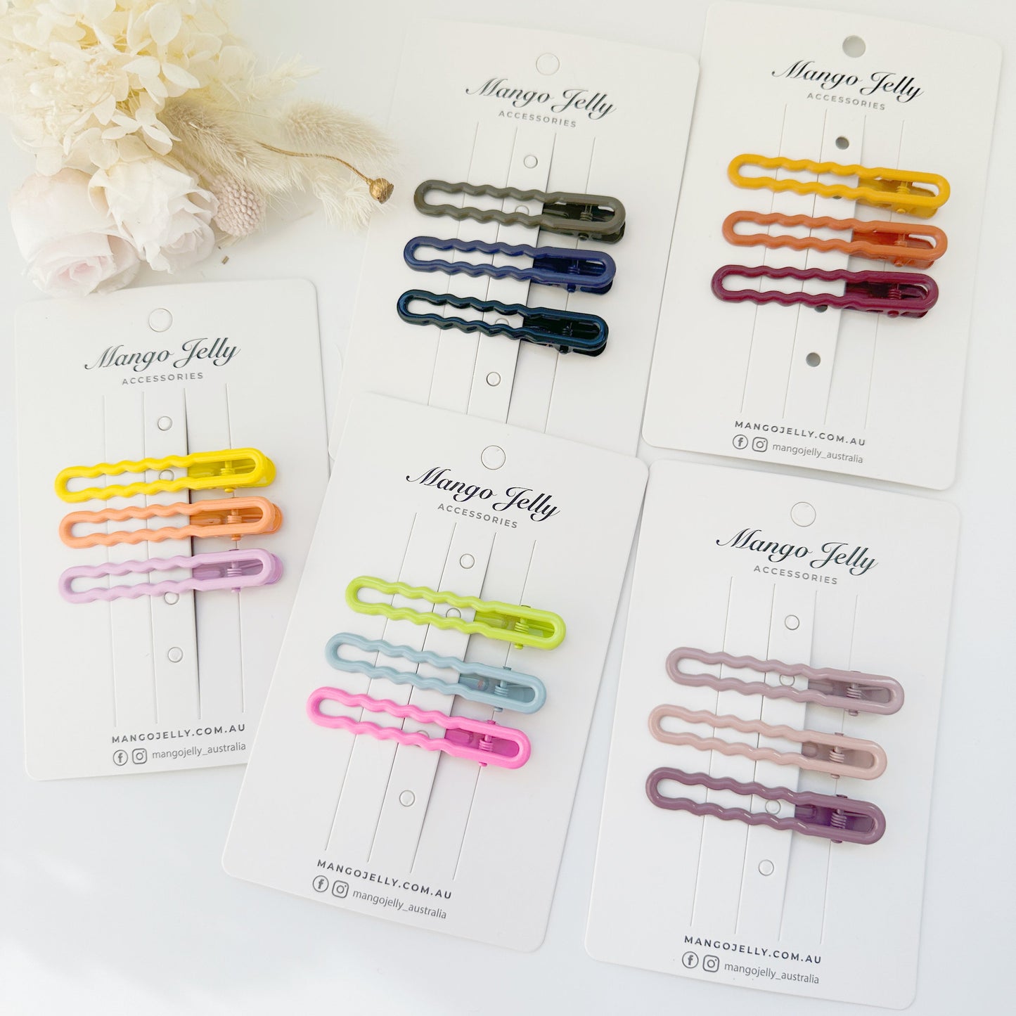 Gloss Glaze Wavy Hair Clips - Candy - One Pack