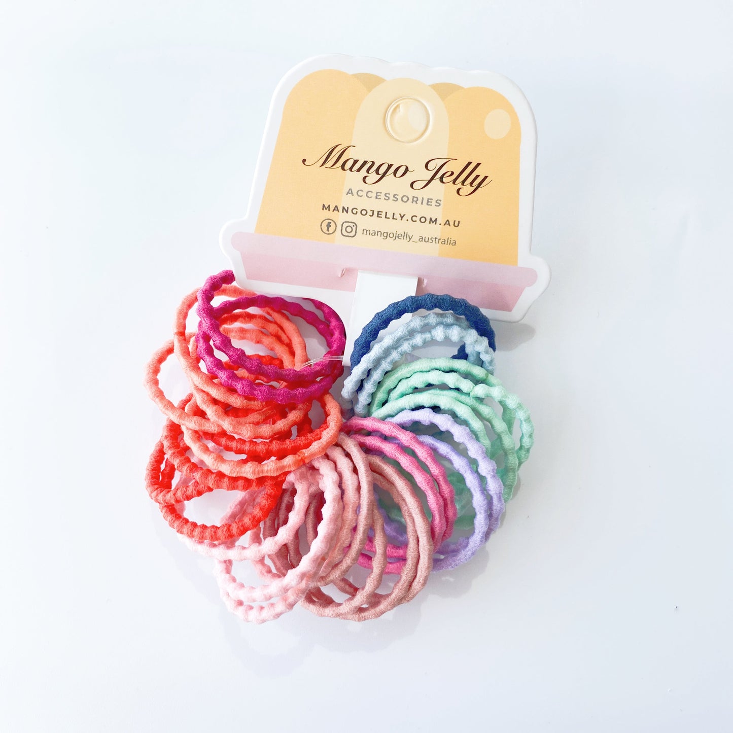 Kids Hair Ties (3cm) - Bubbly Retro - Three Pack