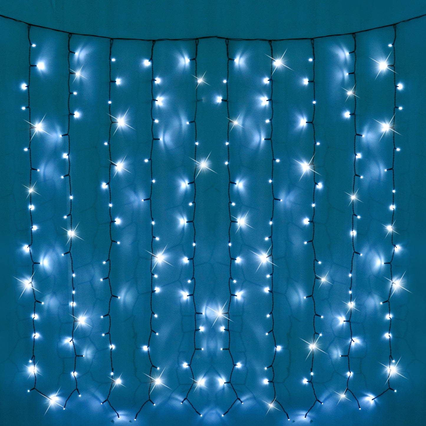 Battery Operated 200 LED Curtain Light ¨C 140 x 140cm, available in 3 Colors - Warm White