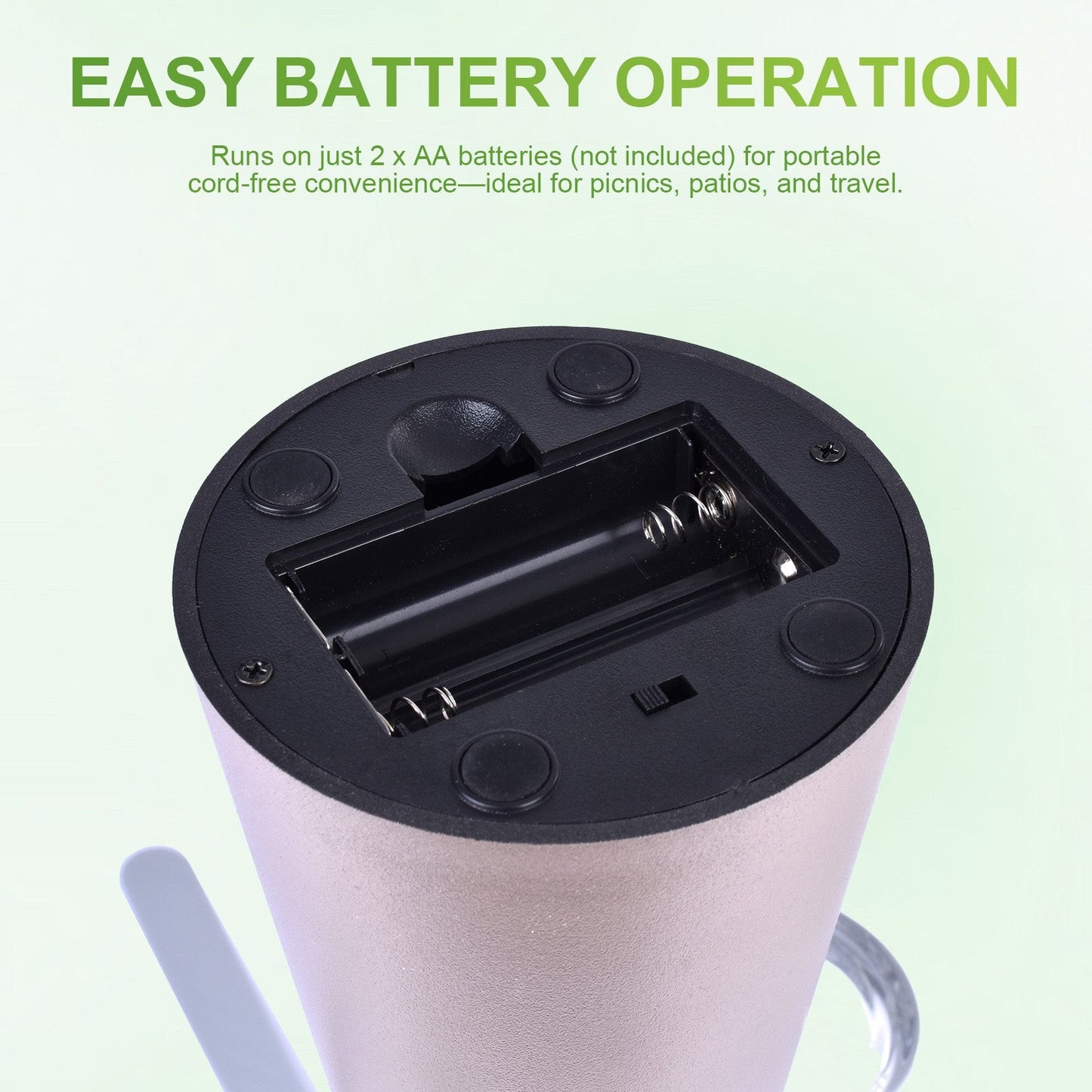 Battery Operated Shoo-Fly Chemical Free Fly Repellent Fan Black