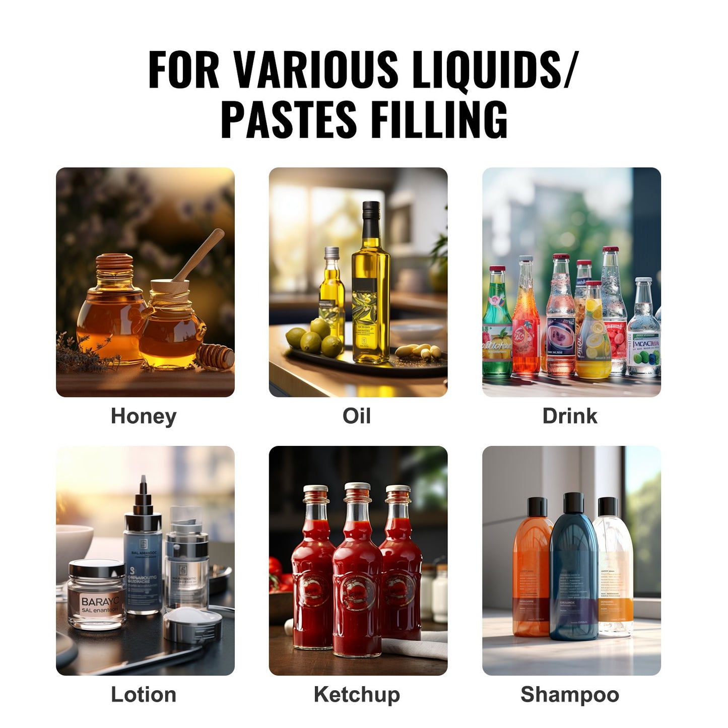 Pneumatic Paste Liquid Filling Machine, 5-50ml Bottle Filler, Bottle Filling Machine, Stainless Steel Liquid Filler with Pedal for Milk Water Juice Essential Oil Shampoo Cosmetic Honey Lotion