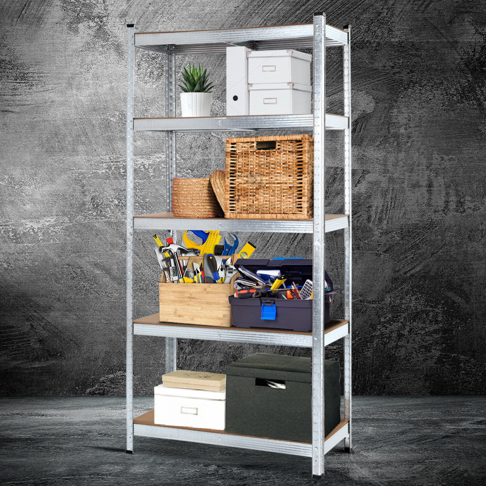 1.8M Warehouse Racking Rack Shelving Garage Steel Metal Storage Shelves Silver