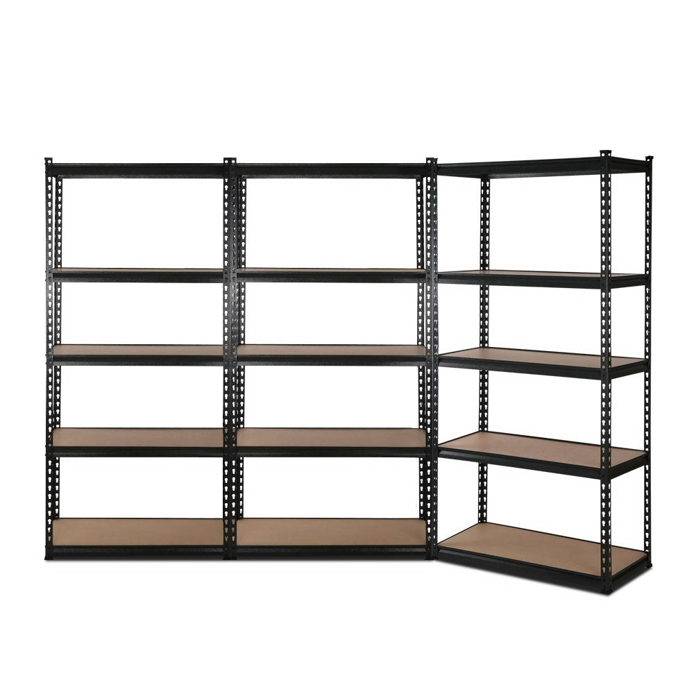 3x1.8M Garage Shelving Warehouse Rack Pallet Racking Storage Shelve Black
