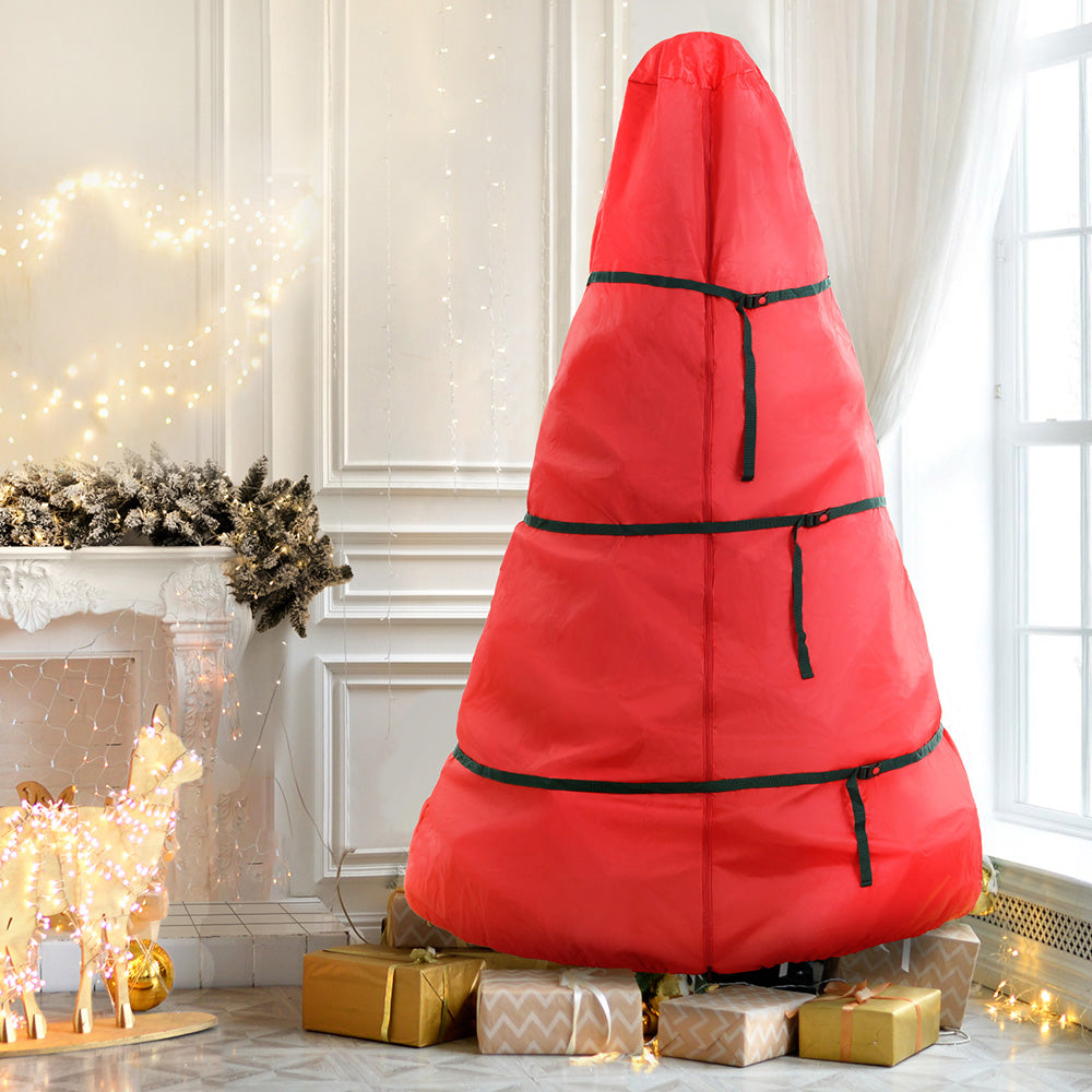 Christmas Tree Storage Bag Fits Up to 8ft Tree Xmas Bag Zipper Red